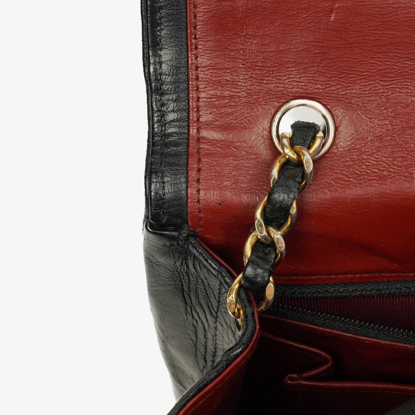 Chanel Halbmond Tasche aus gestepptem Lammleder in Schwarz mit 24K-vergoldeten Beschlägen