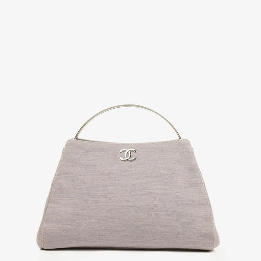 Chanel Top Handle Tasche aus Jersey und Metall