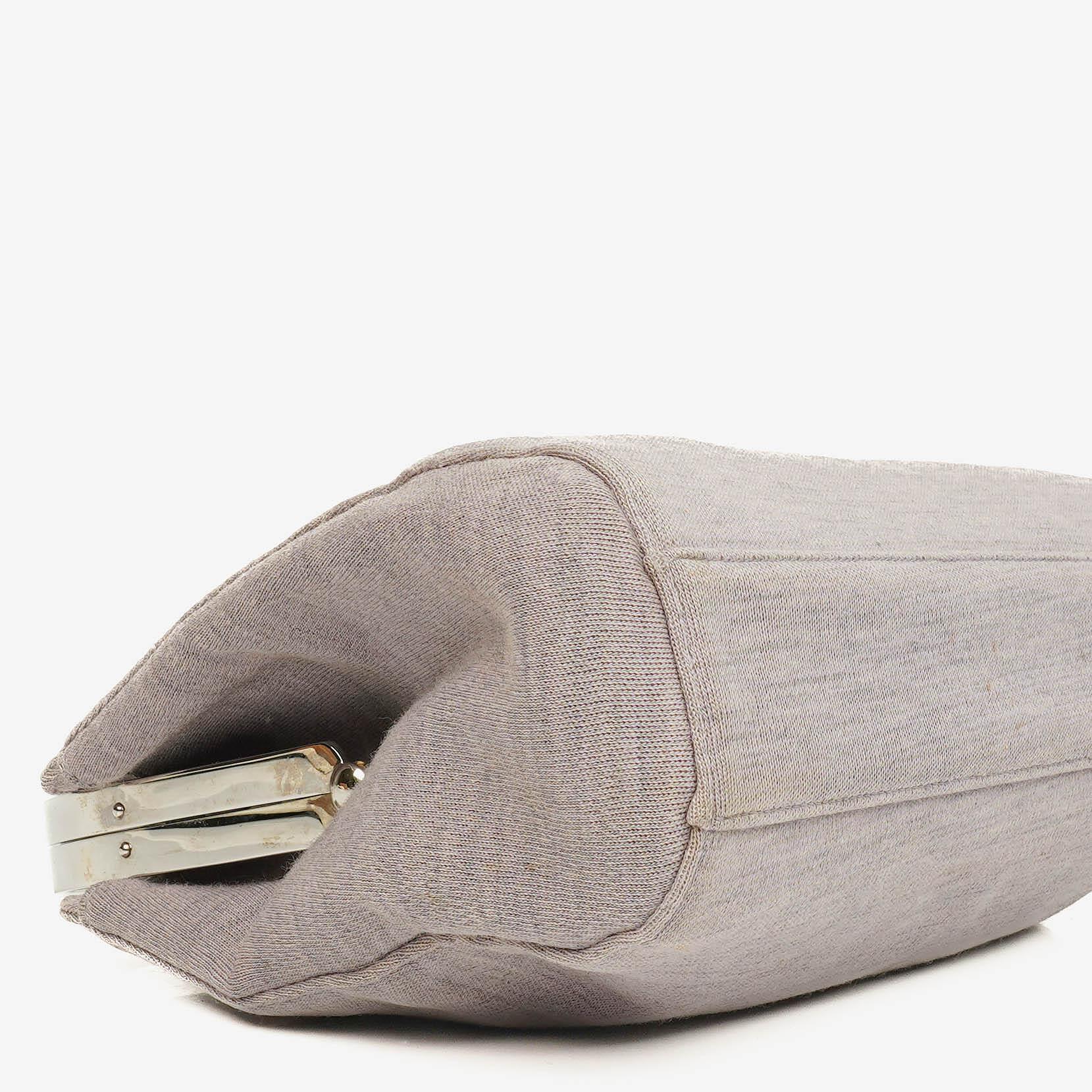 Chanel Top Handle Tasche aus Jersey und Metall