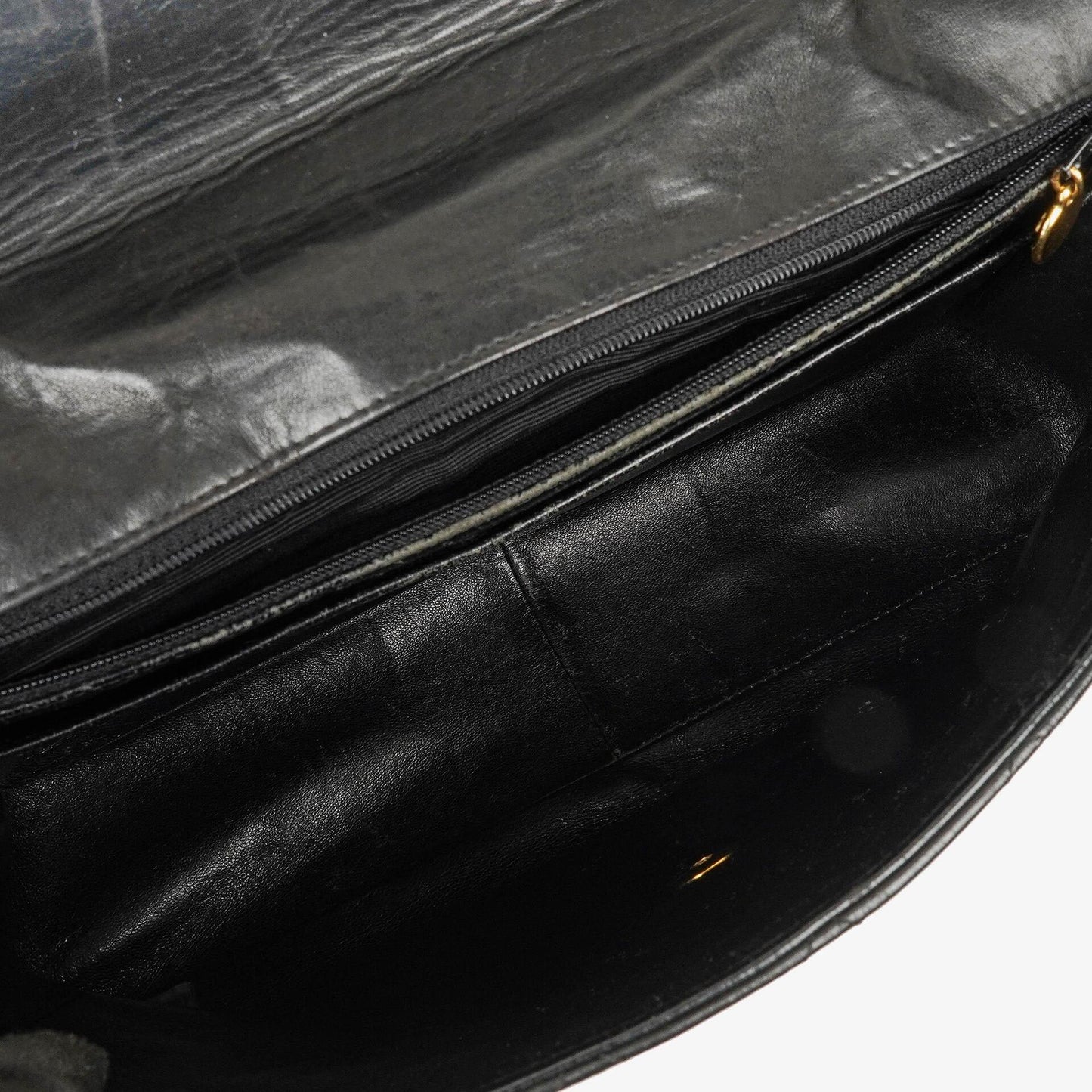 Chanel Jumbo CC Klassische Einzelklappe Tasche Schwarz Gestepptes Lammleder 24K Vergoldete Beschläge