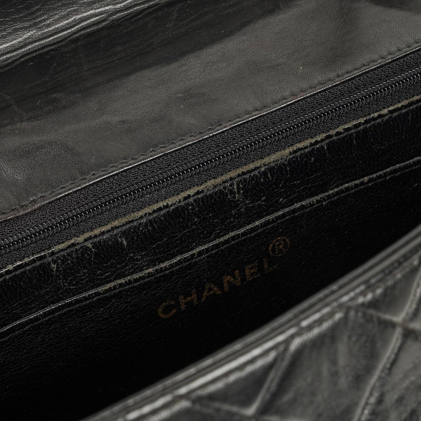 Chanel Jumbo CC Klassische Einzelklappe Tasche Schwarz Gestepptes Lammleder 24K Vergoldete Beschläge