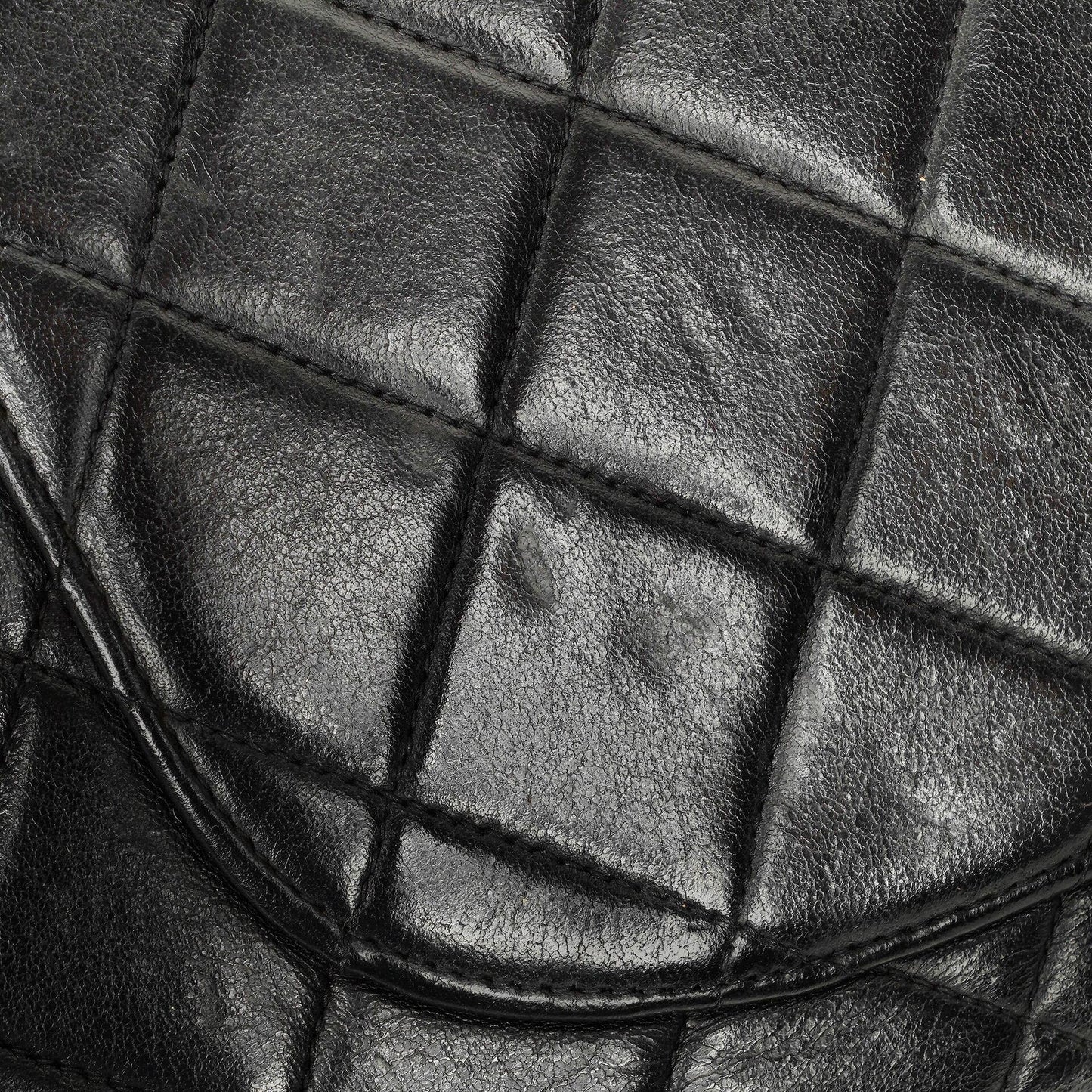 Chanel Jumbo CC Klassische Einzelklappe Tasche Schwarz Gestepptes Lammleder 24K Vergoldete Beschläge
