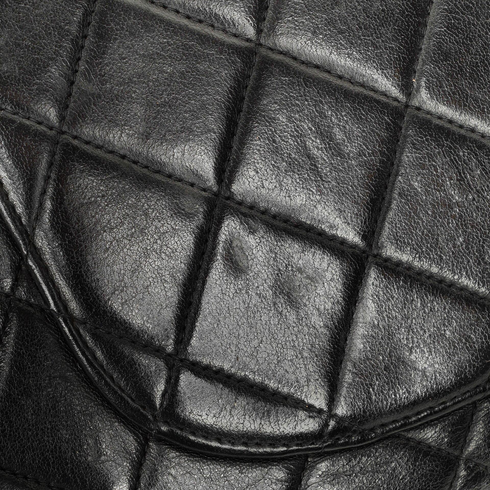 Chanel Jumbo CC Klassische Einzelklappe Tasche Schwarz Gestepptes Lammleder 24K Vergoldete Beschläge