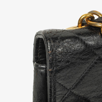 Chanel Jumbo CC Klassische Einzelklappe Tasche Schwarz Gestepptes Lammleder 24K Vergoldete Beschläge
