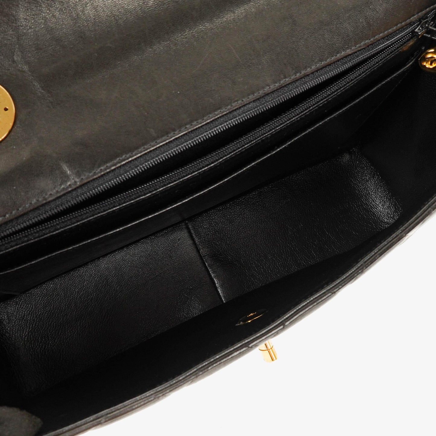 Chanel Jumbo CC Classic Single Flap Maxi Logo Tasche aus schwarzem gestepptem Lammleder mit 24K vergoldeten Beschlägen