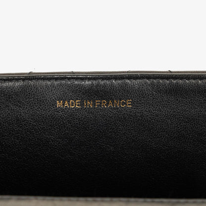 Chanel Jumbo CC Classic Single Flap Maxi Logo Tasche aus schwarzem gestepptem Lammleder mit 24K vergoldeten Beschlägen