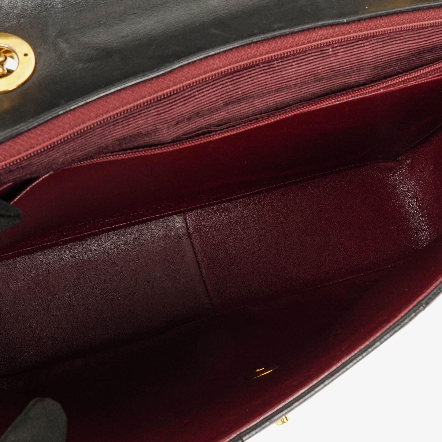 Chanel Jumbo CC Vertikal Tasche aus schwarzem gestepptem Lammleder mit 24K vergoldeten Beschlägen