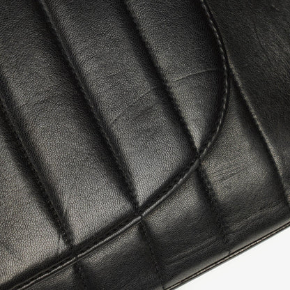 Chanel Jumbo CC Vertikal Tasche aus schwarzem gestepptem Lammleder mit 24K vergoldeten Beschlägen