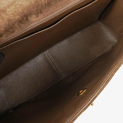 Chanel Jumbo CC Vertical Flap Bag aus gestepptem Wildleder mit 24K vergoldeter Hardware