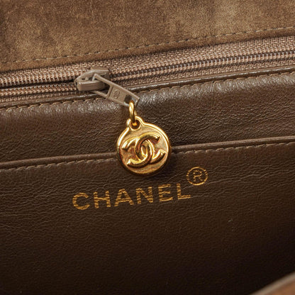 Chanel Jumbo CC Vertical Flap Bag aus gestepptem Wildleder mit 24K vergoldeter Hardware