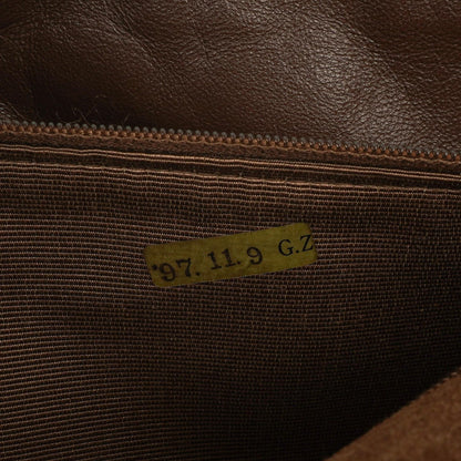 Chanel Jumbo Klassische Einzelklappen Tasche Braune Gequiltete Wildleder Mit Alter Goldbeschichtetem Zubehör