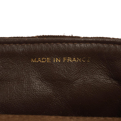 Chanel Jumbo Klassische Einzelklappen Tasche Braune Gequiltete Wildleder Mit Alter Goldbeschichtetem Zubehör