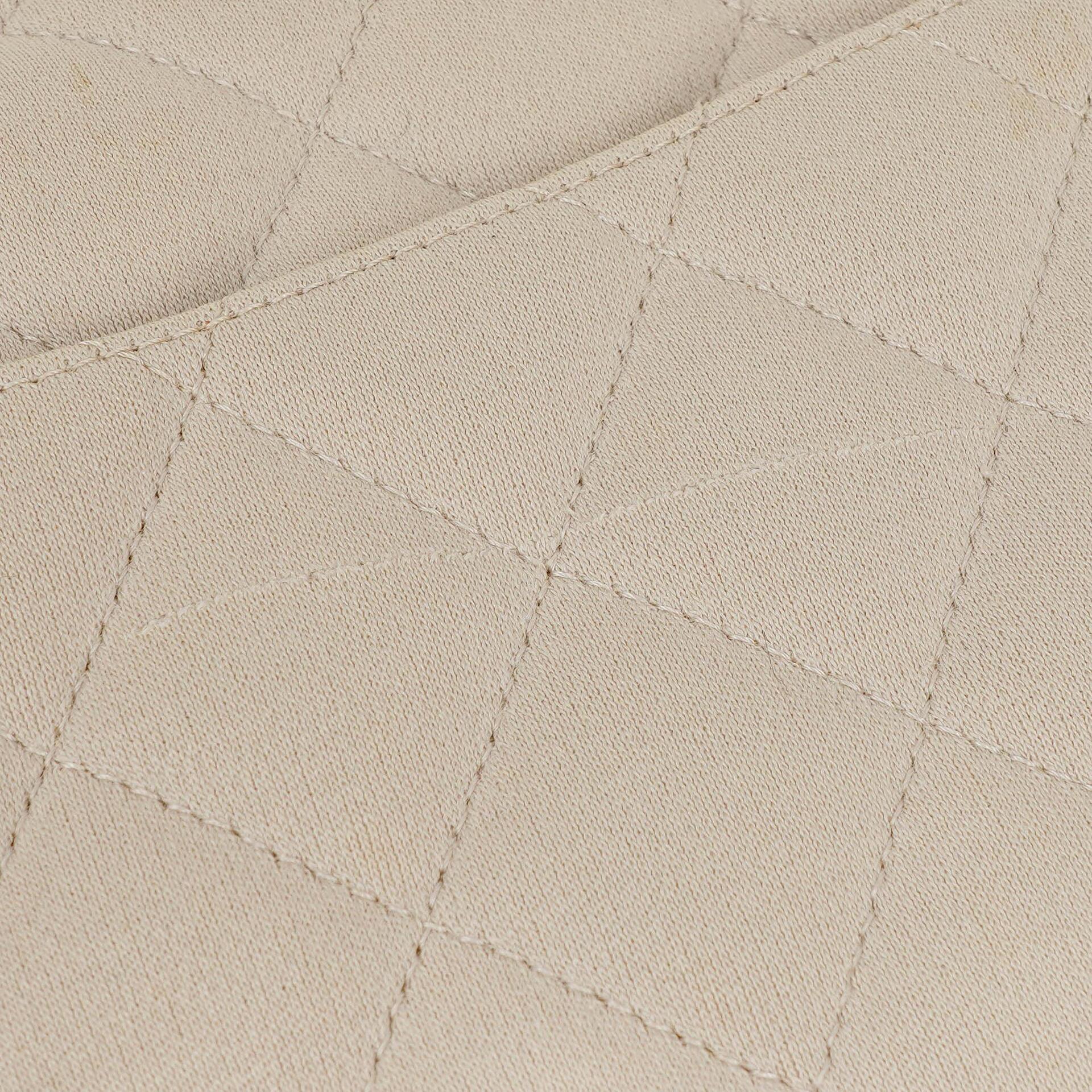 Chanel Jumbo Classic Single Flap Bag aus Jersey mit silberfarbenen Beschlägen