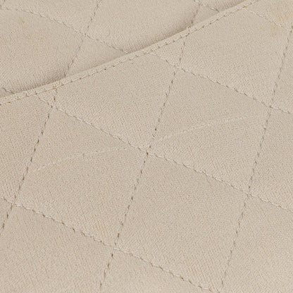 Chanel Jumbo Classic Single Flap Bag aus Jersey mit silberfarbenen Beschlägen