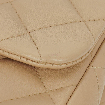 Chanel Jumbo Classic Single Flap Tasche aus gestepptem Lammleder mit silberfarbener Hardware