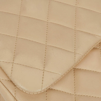Chanel Jumbo Classic Single Flap Tasche aus gestepptem Lammleder mit silberfarbener Hardware