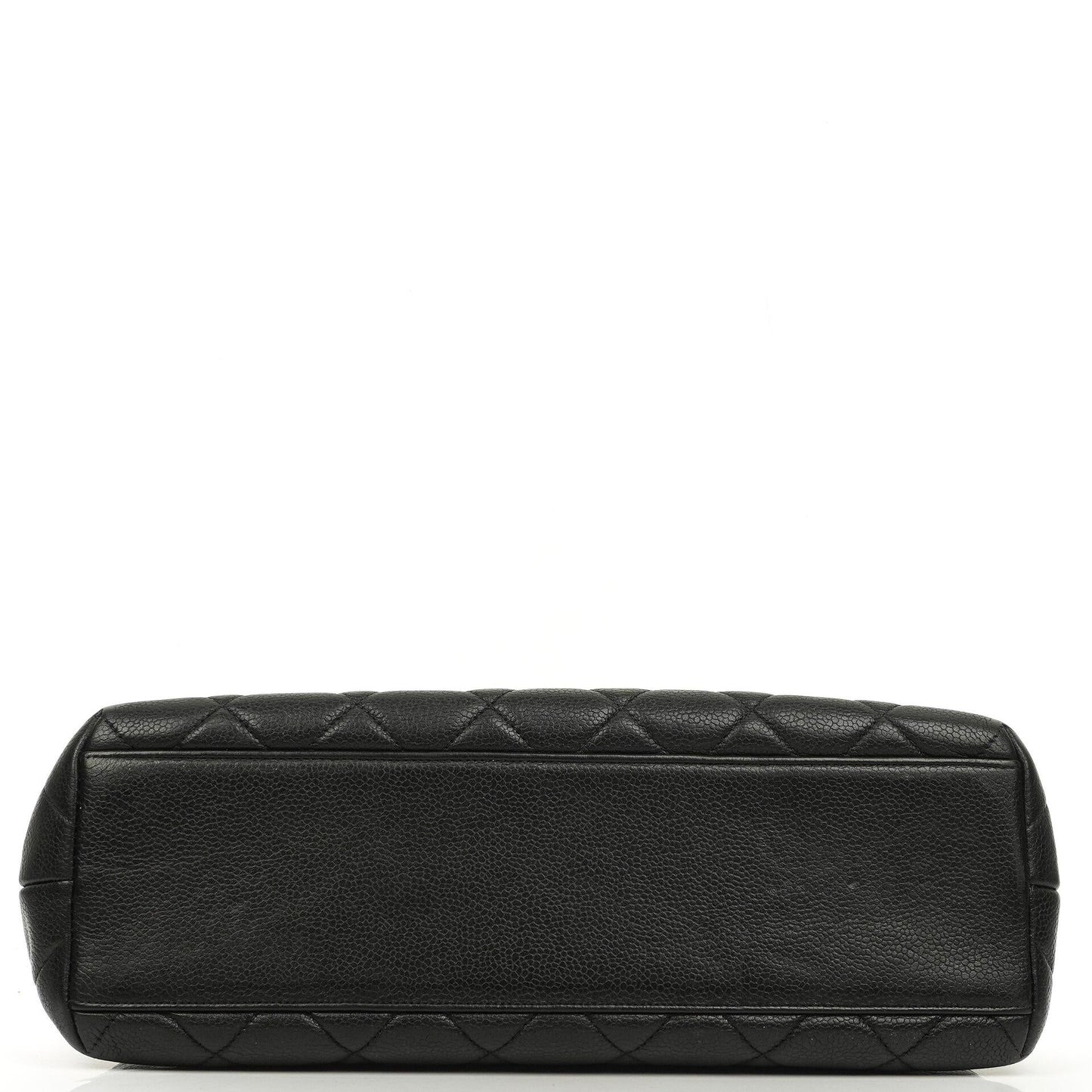 Chanel Kelly Schwarze Stepp-Caviar-Leder-Top-Handle-Tasche mit 24K vergoldeten Beschlägen, 1996-1997