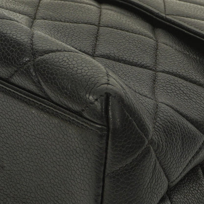 Chanel Kelly Schwarze Stepp-Caviar-Leder-Top-Handle-Tasche mit 24K vergoldeten Beschlägen, 1996-1997