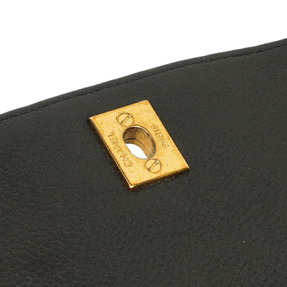 Chanel Kelly Schwarze Stepp-Caviar-Leder-Top-Handle-Tasche mit 24K vergoldeten Beschlägen, 1996-1997