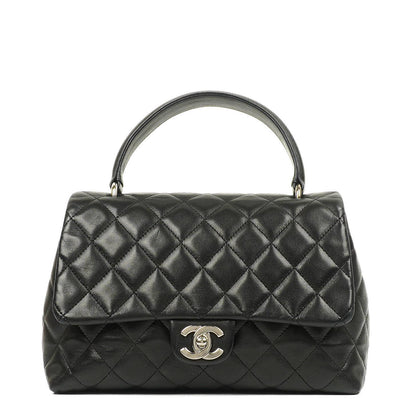 Chanel Kelly Medium aus schwarzem gestepptem Lammleder, 2005-2006