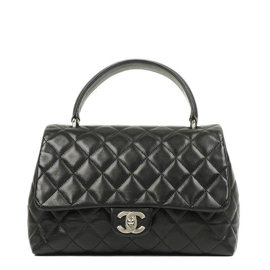 Chanel Kelly Medium aus schwarzem gestepptem Lammleder, 2005-2006