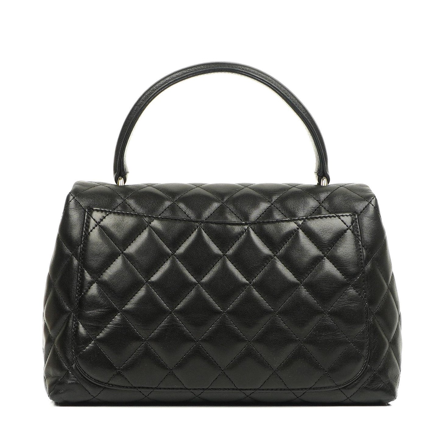Chanel Kelly Medium aus schwarzem gestepptem Lammleder, 2005-2006