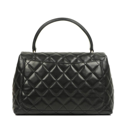 Chanel Kelly Medium aus schwarzem gestepptem Lammleder, 2005-2006