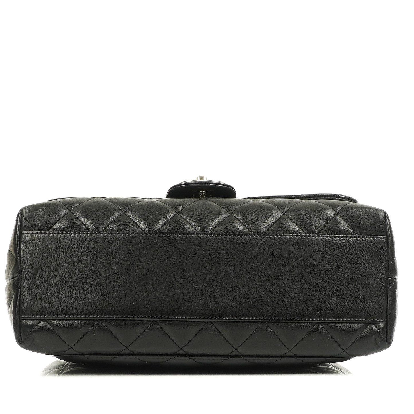 Chanel Kelly Medium aus schwarzem gestepptem Lammleder, 2005-2006