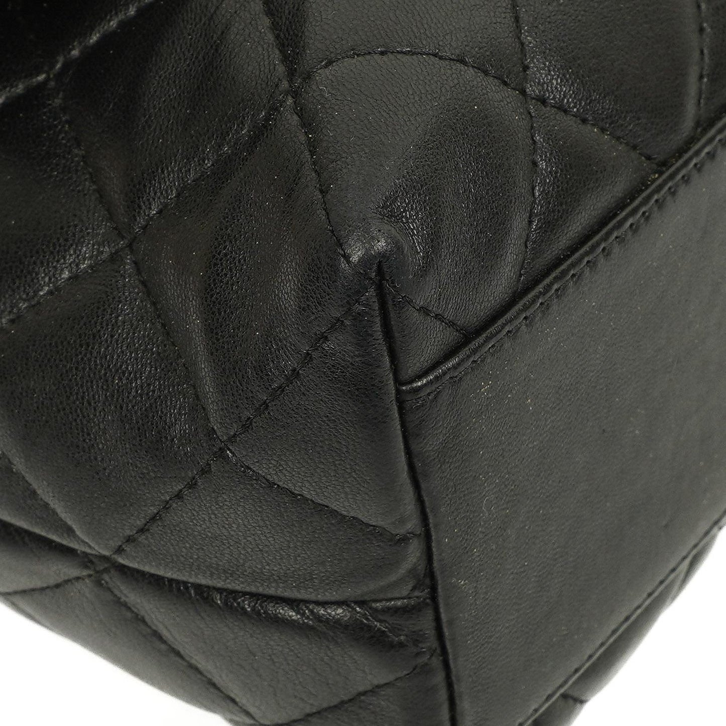Chanel Kelly Medium aus schwarzem gestepptem Lammleder, 2005-2006