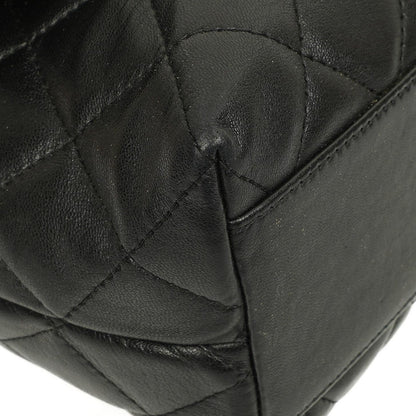 Chanel Kelly Medium aus schwarzem gestepptem Lammleder, 2005-2006
