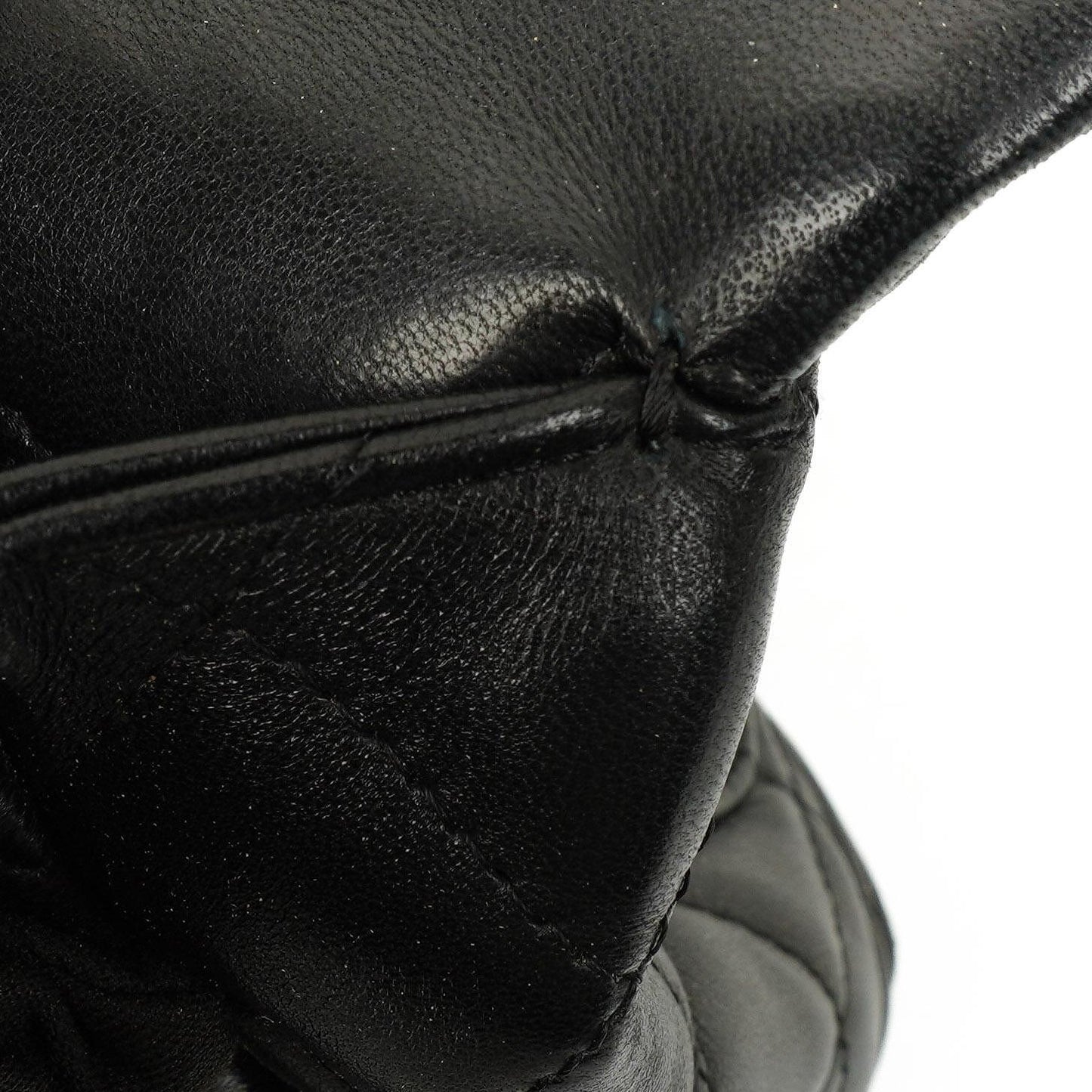 Chanel Kelly Medium aus schwarzem gestepptem Lammleder, 2005-2006