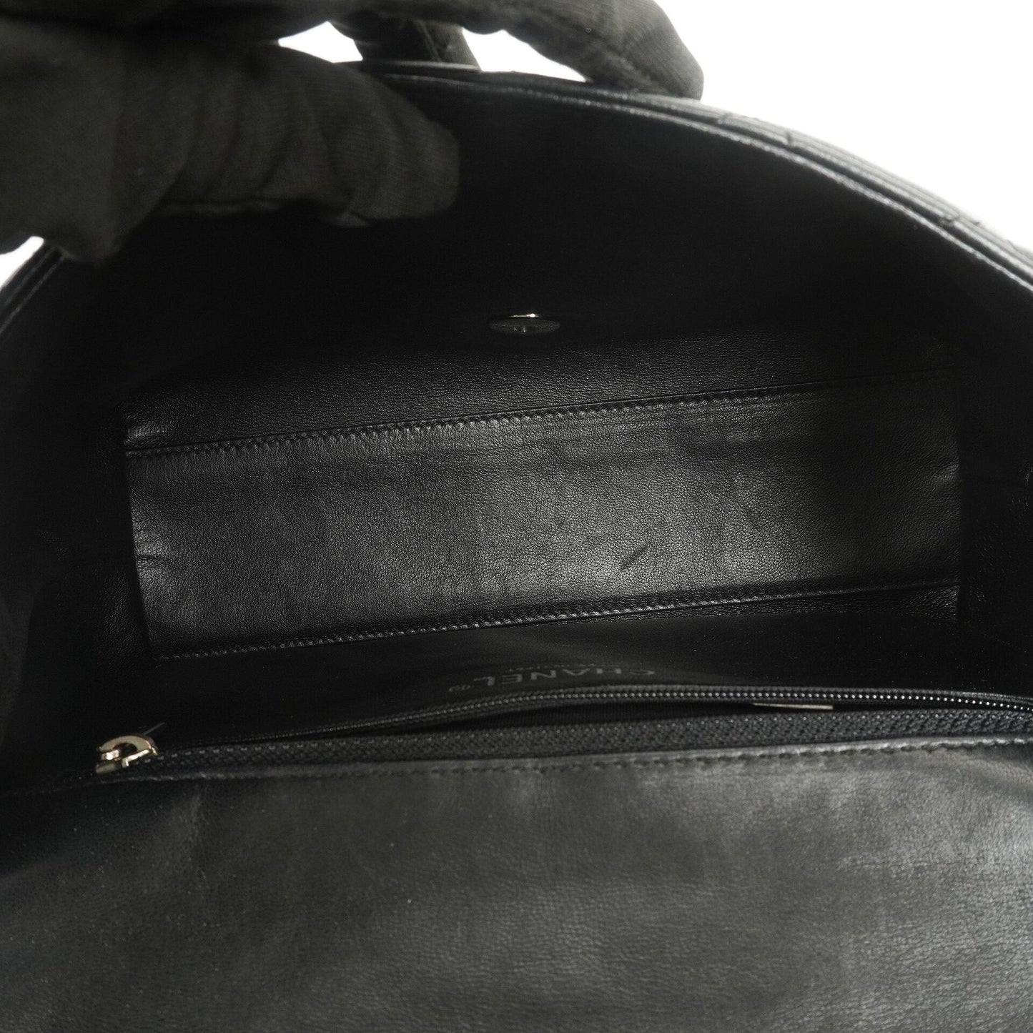 Chanel Kelly Medium aus schwarzem gestepptem Lammleder, 2005-2006