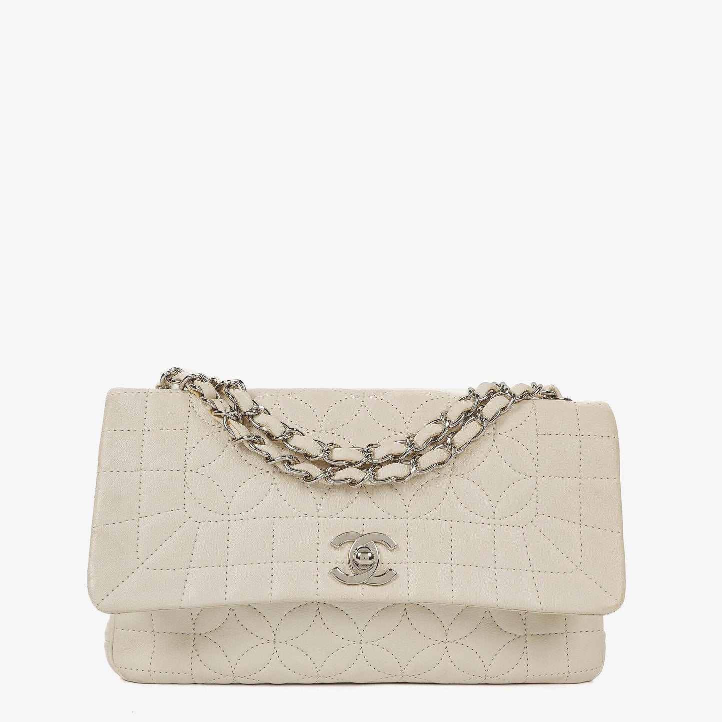 Chanel Lady Graphic Flap Tasche aus gestepptem Leder