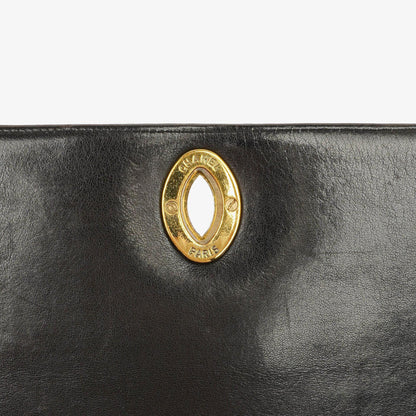 Chanel Lammleder Schwarz Vertikal Stepp Maxi CC Flap Schultertasche