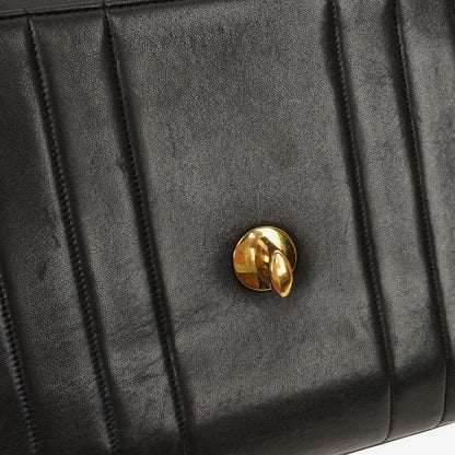 Chanel Lammleder Schwarz Vertikal Stepp Maxi CC Flap Schultertasche