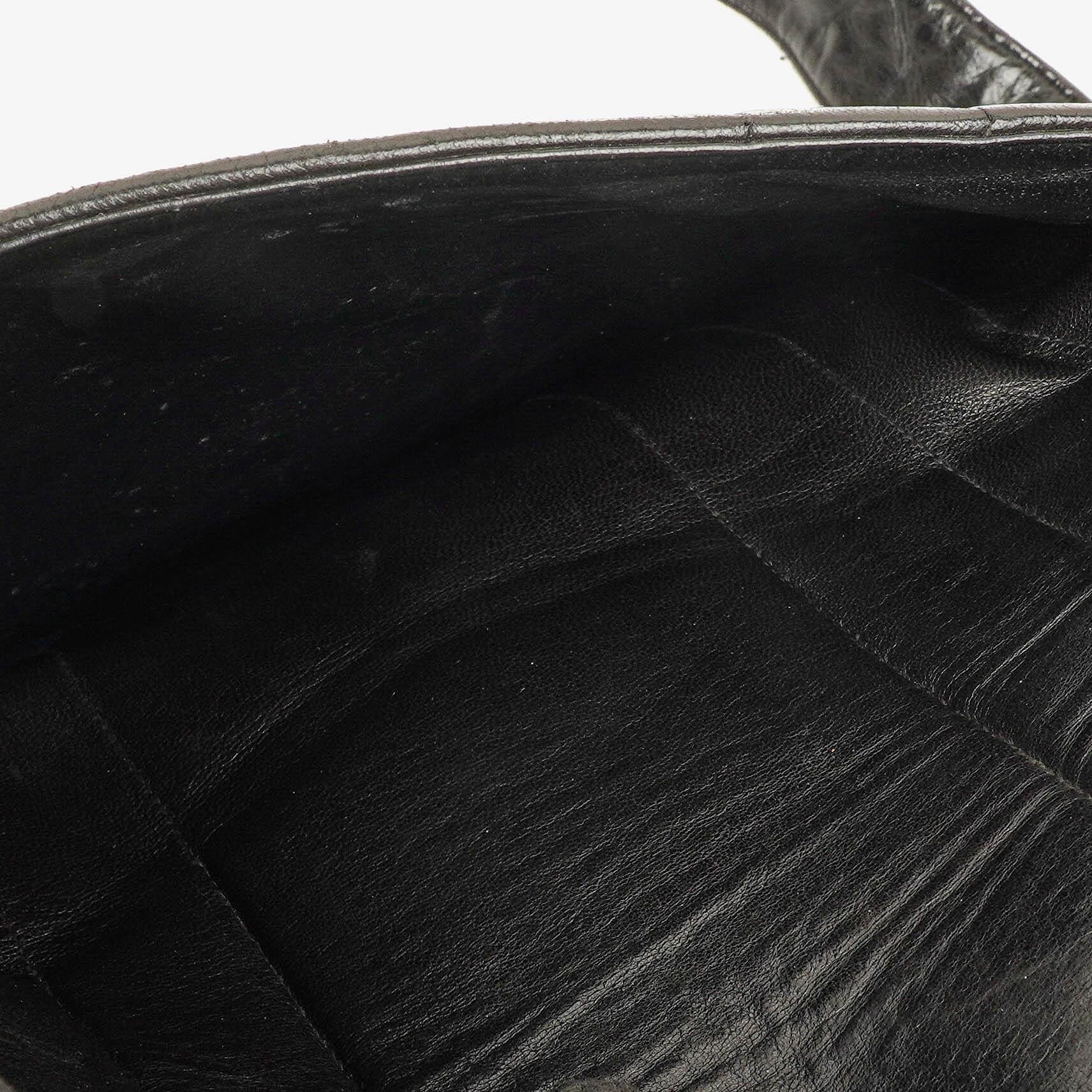 Chanel Lammleder Schwarz Vertikal Stepp Maxi CC Flap Schultertasche