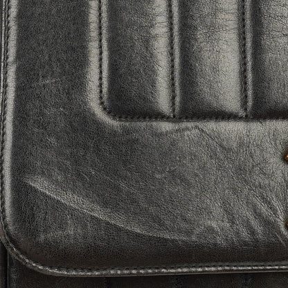 Chanel Lammleder Schwarz Vertikal Stepp Maxi CC Flap Schultertasche
