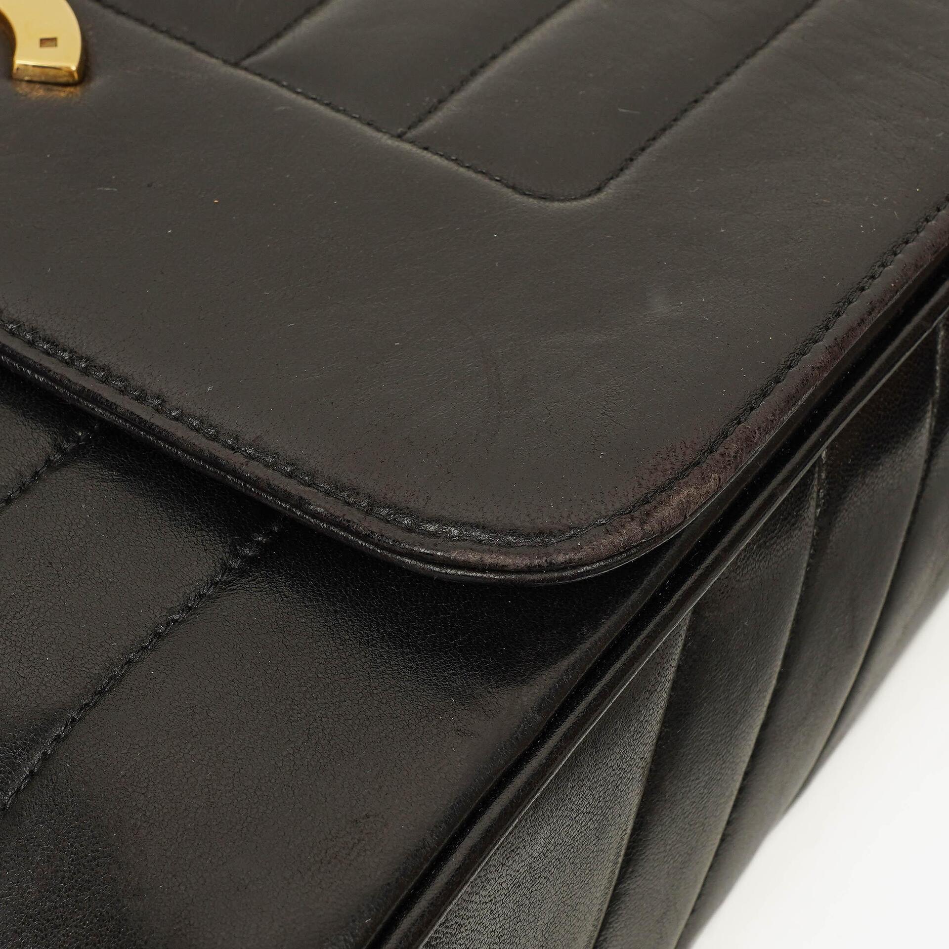 Chanel Lammleder Schwarz Vertikal Stepp Maxi CC Flap Schultertasche