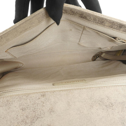 Chanel Große Boy 2013 Metiers D’Art Neutral Gepolsterte Abgenutzte Wildleder Flap Tasche mit Gealterten Goldbeschlägen