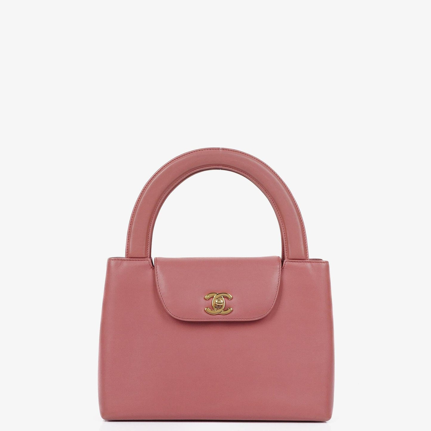 Chanel Large Kelly Einkaufstasche aus pinkem Lammleder mit 24K vergoldeter Hardware