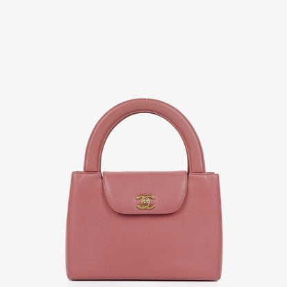 Chanel Large Kelly Einkaufstasche aus pinkem Lammleder mit 24K vergoldeter Hardware
