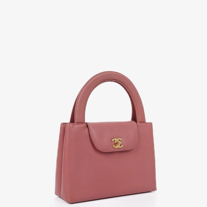 Chanel Large Kelly Einkaufstasche aus pinkem Lammleder mit 24K vergoldeter Hardware