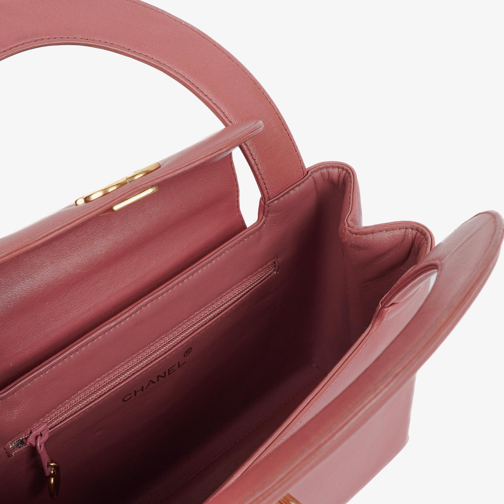 Chanel Large Kelly Einkaufstasche aus pinkem Lammleder mit 24K vergoldeter Hardware