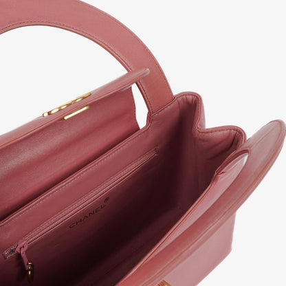 Chanel Large Kelly Einkaufstasche aus pinkem Lammleder mit 24K vergoldeter Hardware