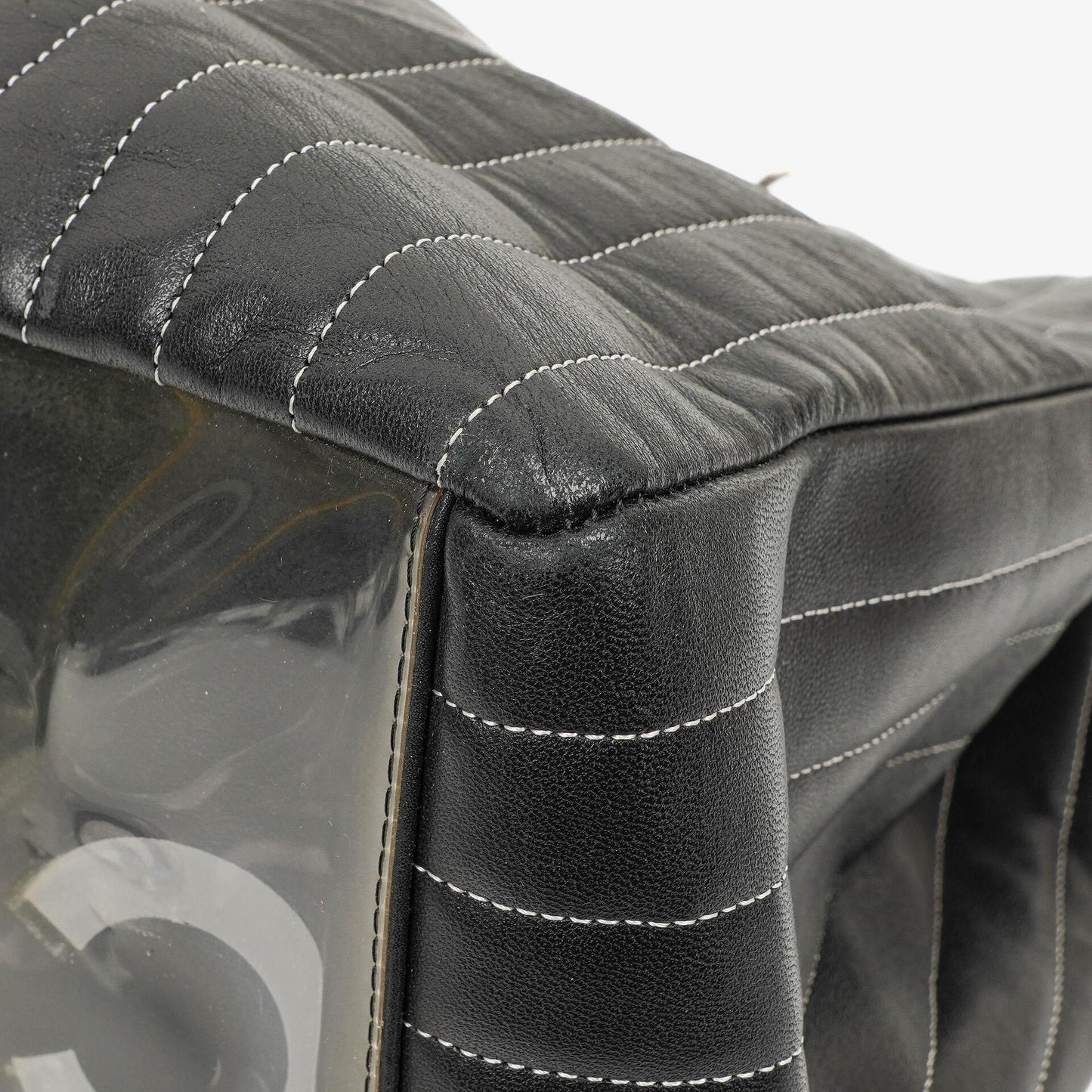 Chanel Mademoiselle Tote-Tasche Groß Schwarz Lammleder Steppung Vertikal