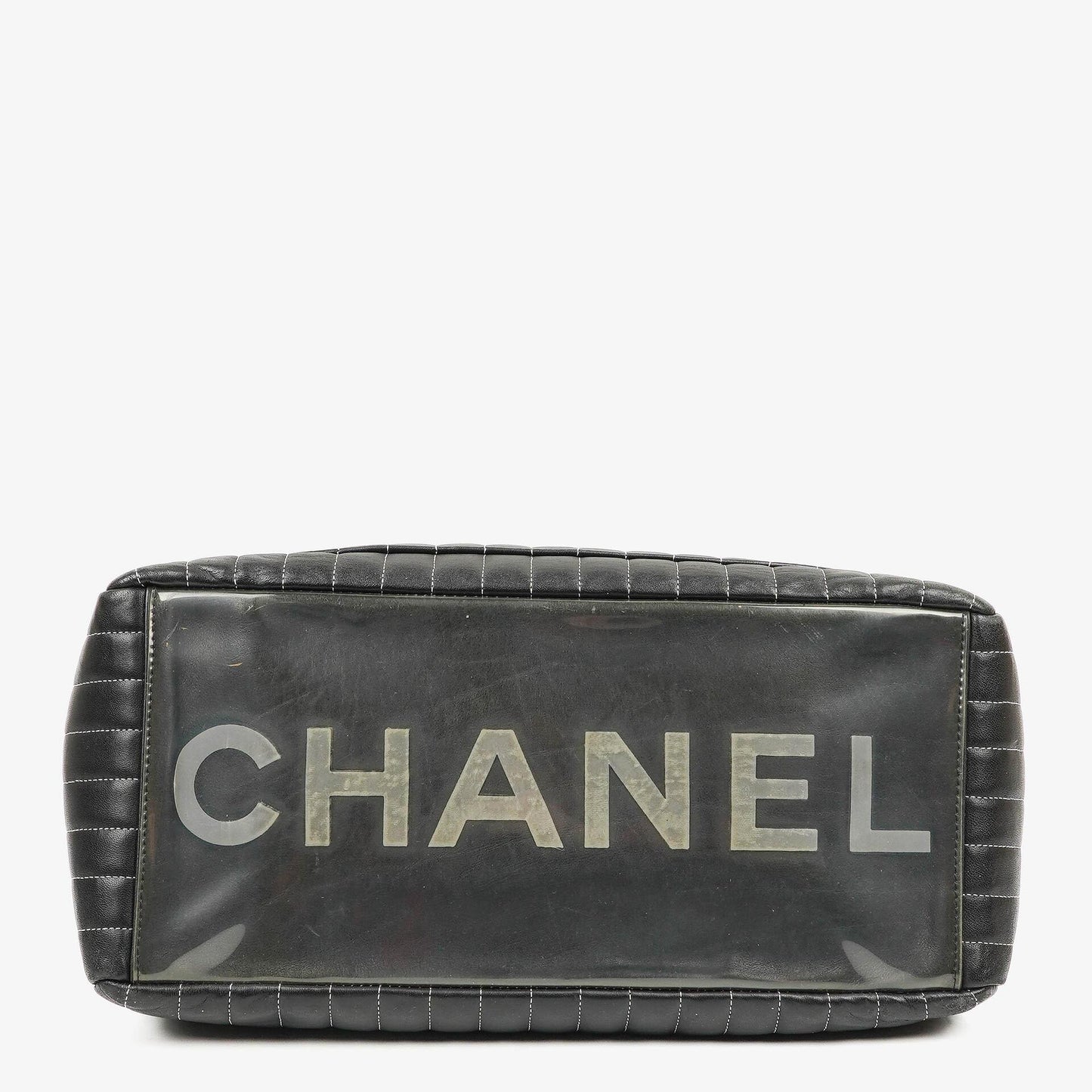 Chanel Mademoiselle Tote-Tasche Groß Schwarz Lammleder Steppung Vertikal