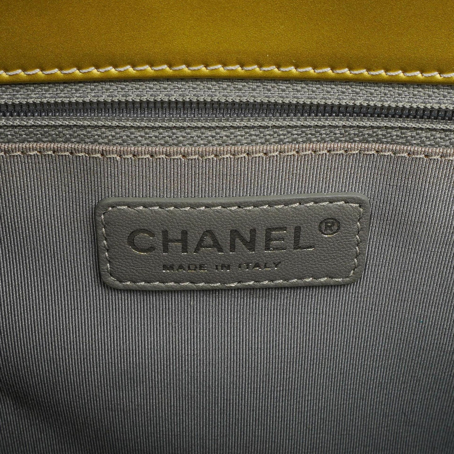 Chanel Große Gesteppt Lackleder Tote Tasche