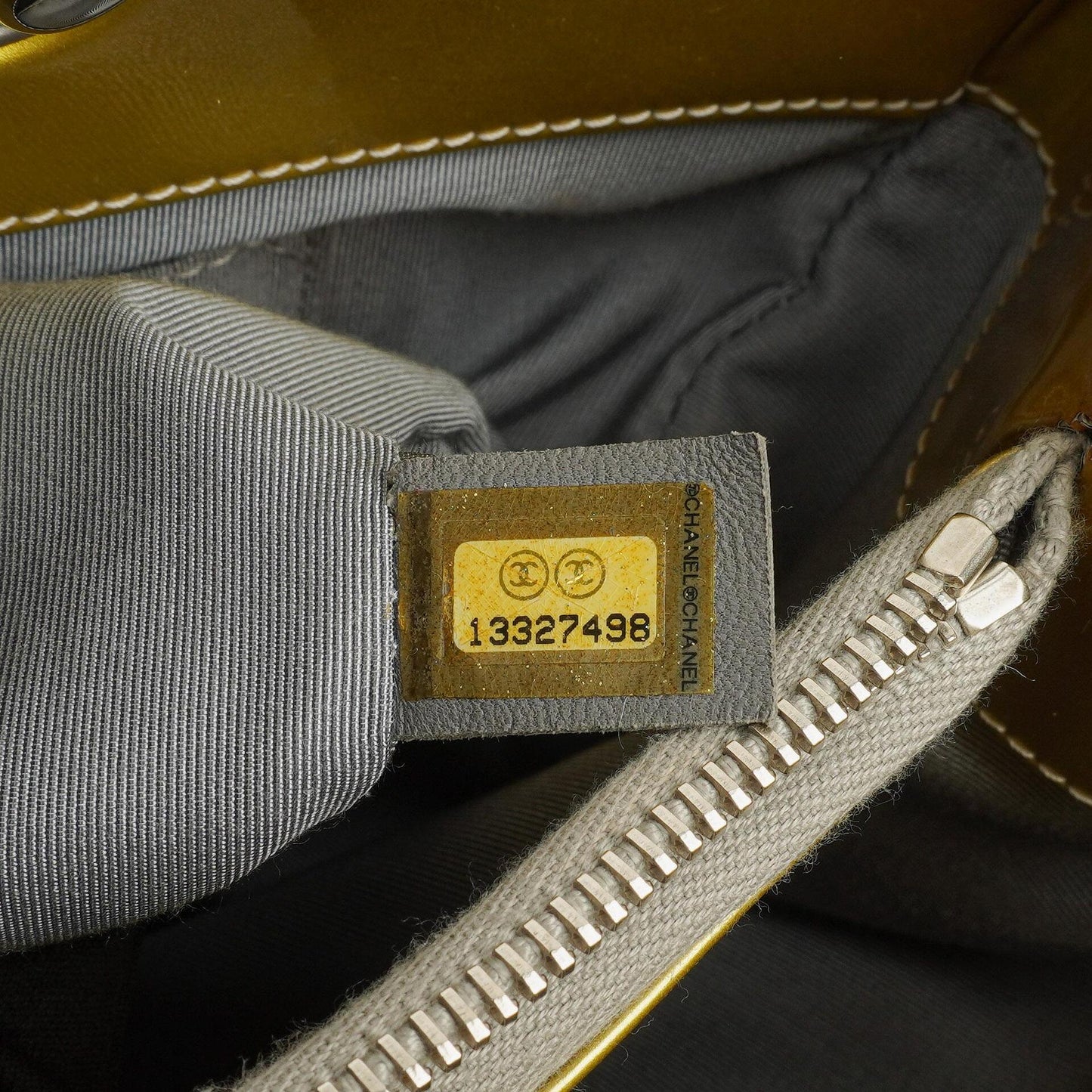 Chanel Große Gesteppt Lackleder Tote Tasche