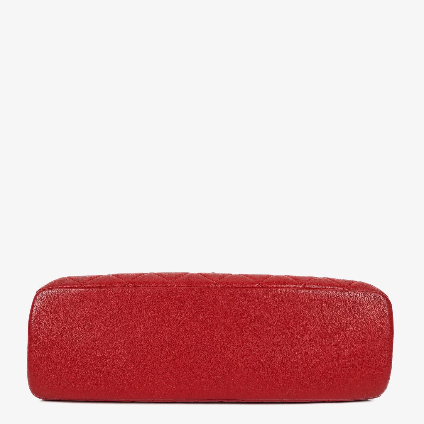 CHANEL Große Simply CC Rue Cambon Klappentasche aus rotem glänzendem Kalbsleder