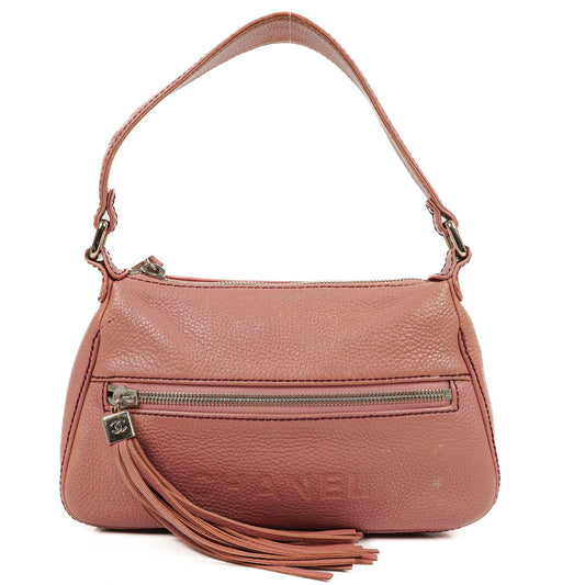 Chanel LAX Fronttasche Genarbtes Kalbsleder Schultertasche, 2003-2004